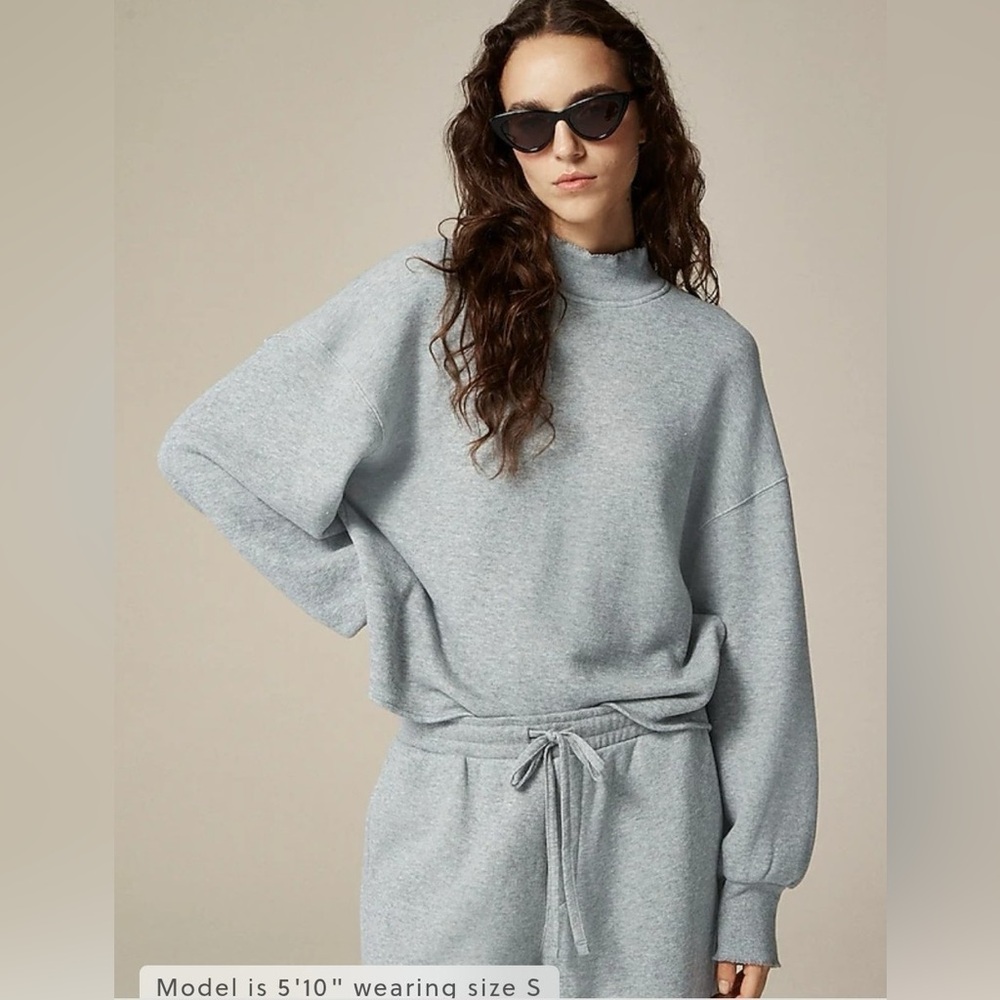J.Crew Heritage terry mockneck sweatshirt